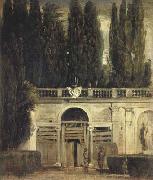 Diego Velazquez La Villa Medicis a Rome (deux hommes a l'entree de la grotte) (df02) oil painting on canvas